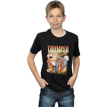 Vêtements Garçon T-shirts manches courtes Disney Bambi Thumper Montage Noir