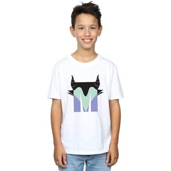 Vêtements Garçon T-shirts manches courtes Disney Alphabet M Is For Maleficent Blanc