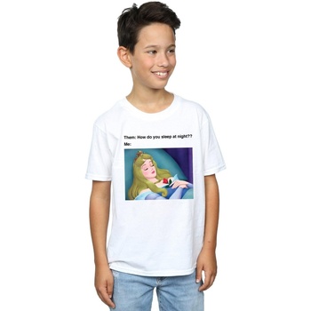 Vêtements Garçon T-shirts manches courtes Disney Sleeping Beauty Meme Blanc