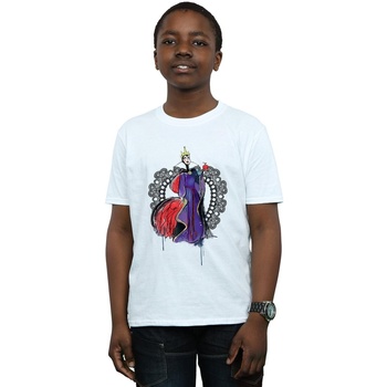 Vêtements Garçon T-shirts manches courtes Disney Villains Maleficent Sketch Blanc