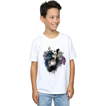 Vêtements Garçon T-shirts manches courtes Disney Villains Sketch Blanc