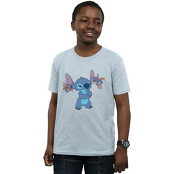 Vêtements Garçon T-shirts manches courtes Disney Lilo And Stitch Little Devils Gris
