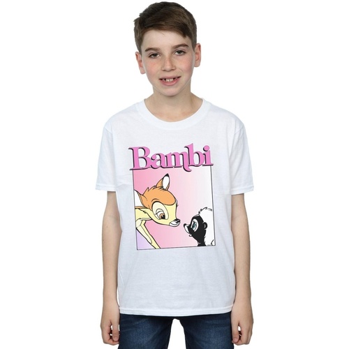 Vêtements Garçon T-shirts manches courtes Disney Bambi Nice To Meet You Blanc