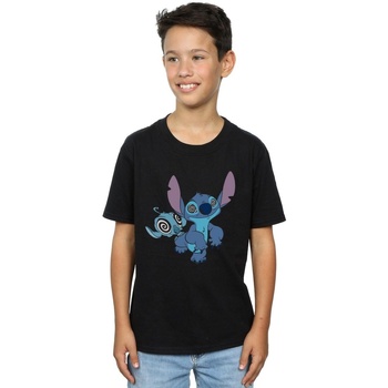 Vêtements Garçon T-shirts manches courtes Disney Lilo And Stitch Hypnotized Noir