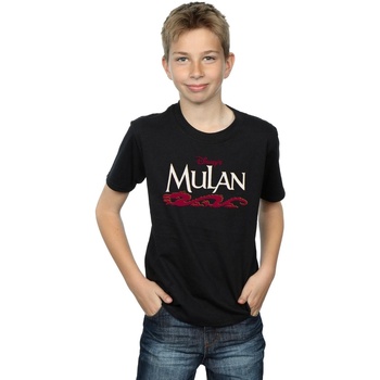 Vêtements Garçon T-shirts manches courtes Disney Mulan Script Noir