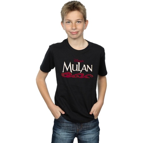Vêtements Garçon T-shirts manches courtes Disney Mulan Script Noir
