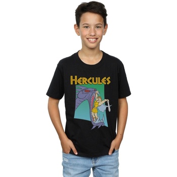 Vêtements Garçon T-shirts manches courtes Disney Hercules Hydra Fight Noir