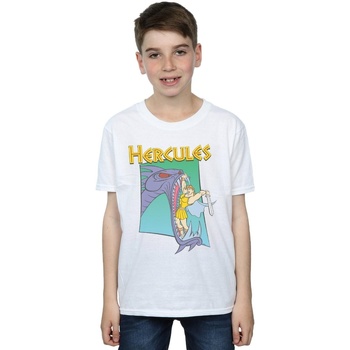 Vêtements Garçon T-shirts manches courtes Disney Hercules Hydra Fight Blanc