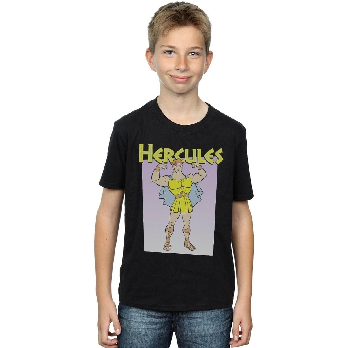 Vêtements Garçon T-shirts manches courtes Disney Hercules Muscles Noir