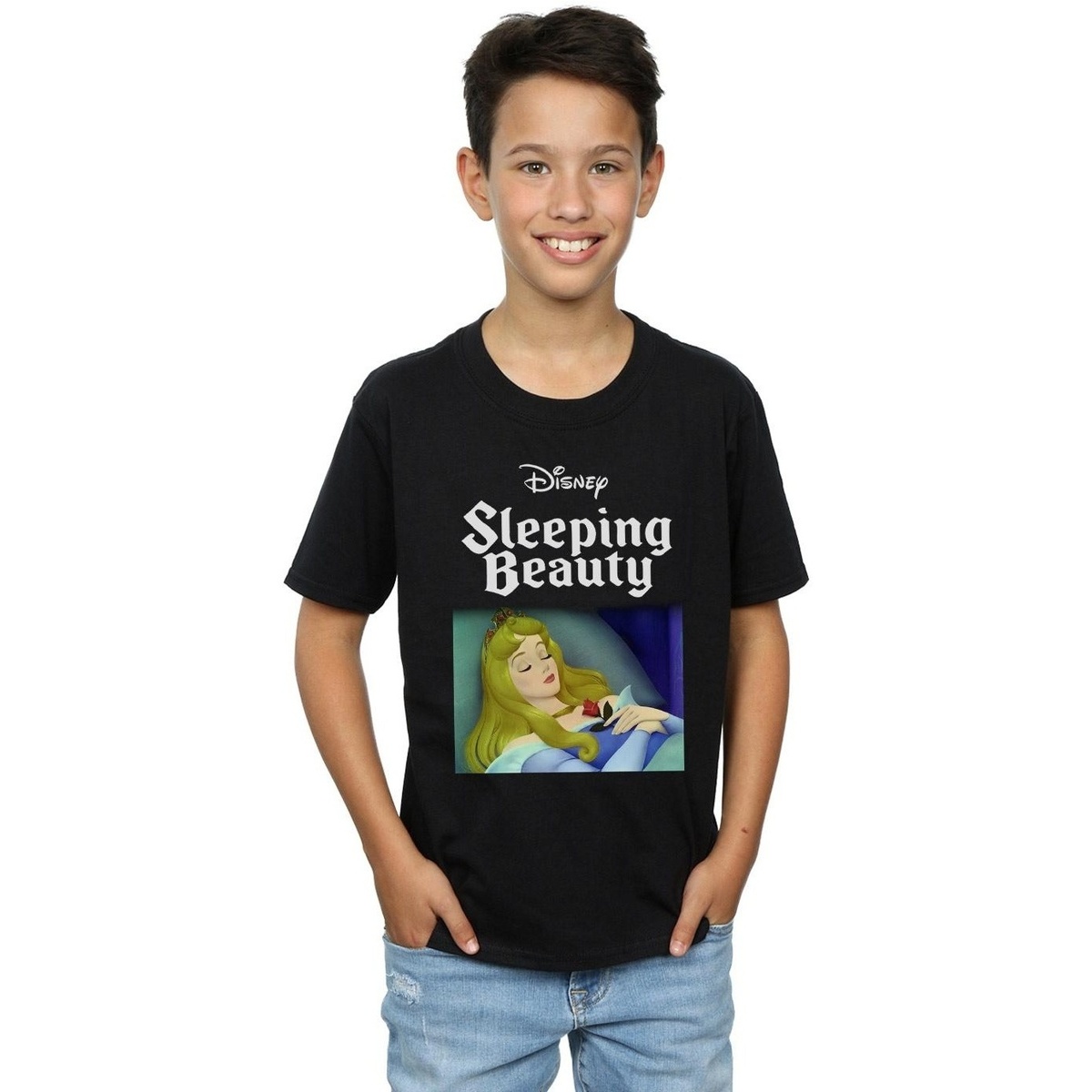 Vêtements Garçon T-shirts lie manches courtes Disney Sleeping Beauty Aurora Noir