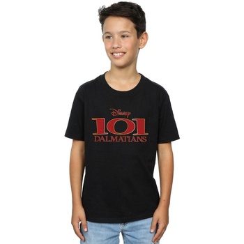 Vêtements Garçon T-shirts manches courtes Disney 101 Dalmatians Logo Noir
