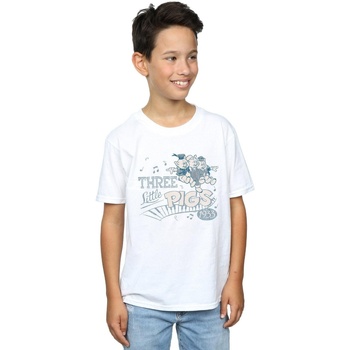 Vêtements Garçon T-shirts manches courtes Disney Three Little Pigs 1933 Blanc