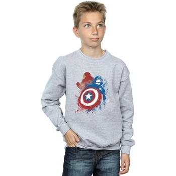 Vêtements Garçon Sweats Marvel Captain America Civil War Painted Vs Iron Man Gris