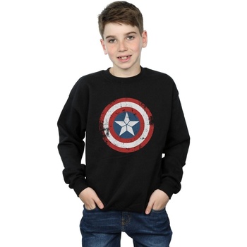 Vêtements Garçon Sweats Marvel Captain America Civil War Distressed Shield Noir