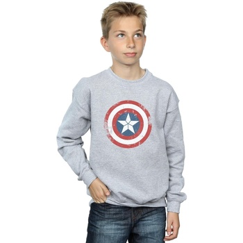Vêtements Garçon Sweats Marvel Captain America Civil War Distressed Shield Gris