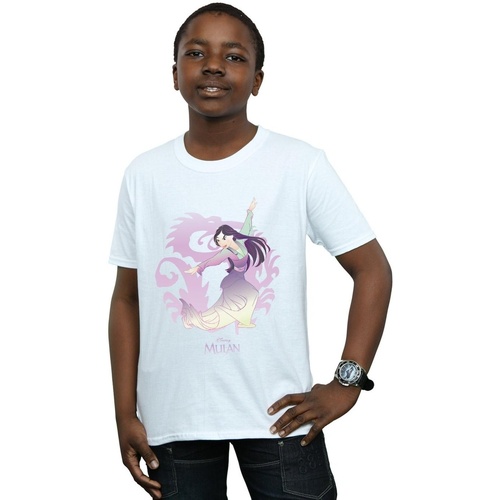 Vêtements Garçon T-shirts manches courtes Disney Mulan Dragon Fight Blanc