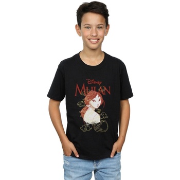 Vêtements Garçon T-shirts manches courtes Disney Mulan Dragon Sketch Noir