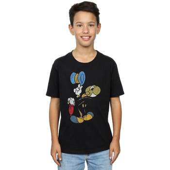 Vêtements Garçon T-shirts manches courtes Disney Pinocchio Jiminy Cricket Noir