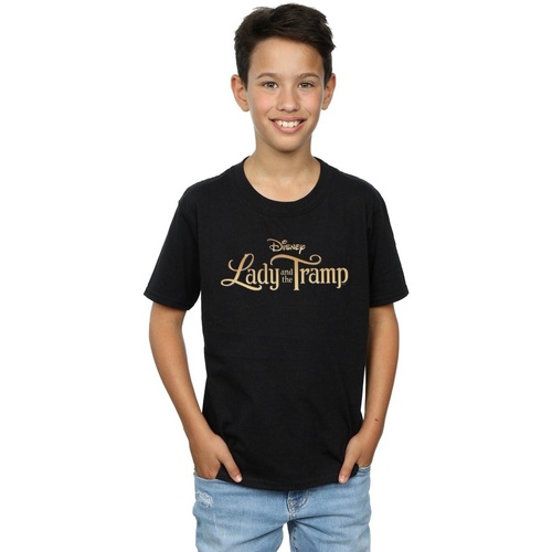 Vêtements Garçon T-shirts manches courtes Disney Lady And The Tramp Classic Logo Noir