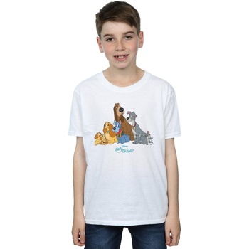 Vêtements Garçon T-shirts manches courtes Disney Lady And The Tramp Classic Group Blanc