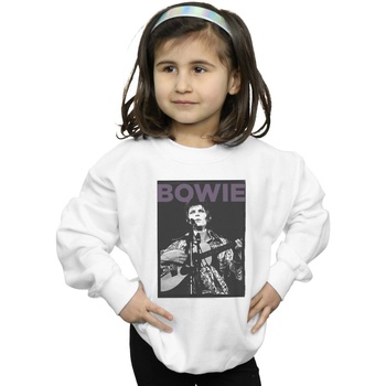 Vêtements Fille Sweats David Bowie Rock Poster Blanc