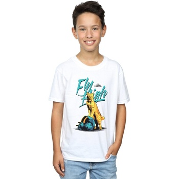 Vêtements Garçon T-shirts manches courtes Marvel Captain  Fly High Blanc