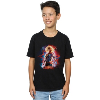 Vêtements Garçon T-shirts manches courtes Marvel Captain  Poster Noir