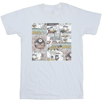Vêtements Garçon T-shirts manches courtes Disney Chip 'n Dale Comic Blanc