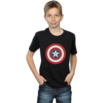 Vêtements Garçon T-shirts manches courtes Marvel Captain America Civil War Shield Noir