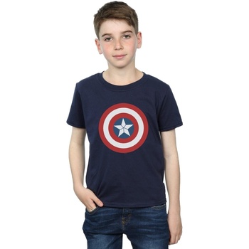 Vêtements Garçon T-shirts manches courtes Marvel Captain America Civil War Shield Bleu