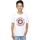 Vêtements Garçon T-shirts manches courtes Marvel Captain America Civil War Distressed Shield Blanc
