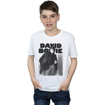 Vêtements Garçon T-shirts manches courtes David Bowie Jacket Photograph Blanc