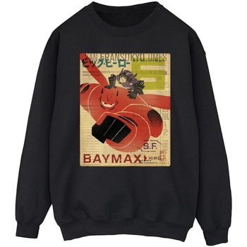 Vêtements Homme Sweats Disney Big Hero 6 Baymax Flying Baymax Newspaper Noir