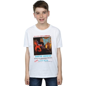 Vêtements Garçon T-shirts manches courtes David Bowie Asian Poster Blanc