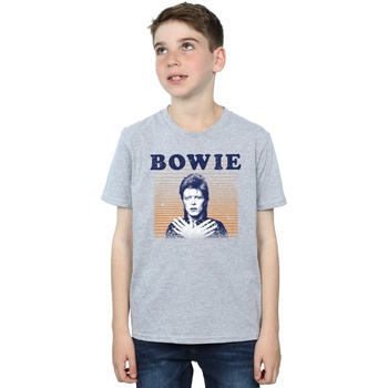 Vêtements Garçon T-shirts manches courtes David Bowie Orange Stripes Gris