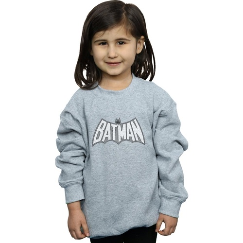 Vêtements Fille Sweats Dc Comics Batman Retro Crackle Logo Gris