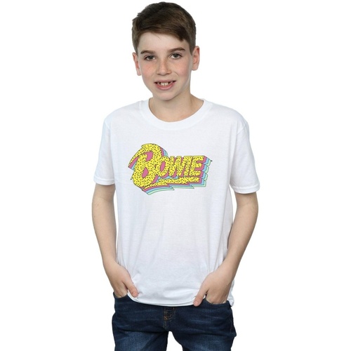 Vêtements Garçon T-shirts manches courtes David Bowie Moonlight 90s Logo Blanc