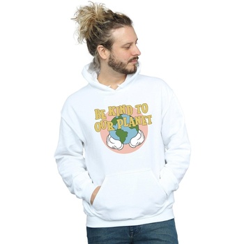 Vêtements Homme Sweats Disney Mickey Mouse Be Kind To Our Planet Blanc