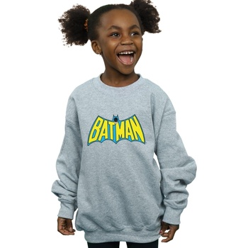 Vêtements Fille Sweats Dc Comics Batman Retro Logo Gris