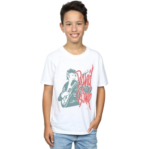 Vêtements Garçon T-shirts manches courtes David Bowie Mono Guitar Blanc