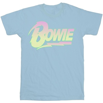 Vêtements Garçon T-shirts manches courtes David Bowie Neon Logo Bleu