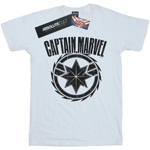 Vêtements Fille T-shirts manches longues Marvel Captain  Blade Emblem Blanc