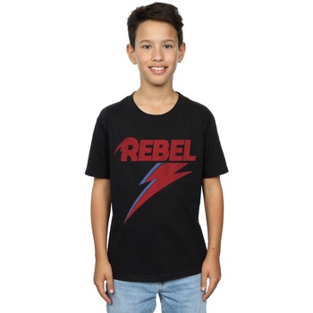 Vêtements Garçon T-shirts manches courtes David Bowie Distressed Rebel Noir