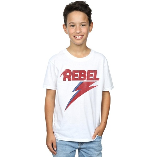 Vêtements Garçon T-shirts manches courtes David Bowie Distressed Rebel Blanc