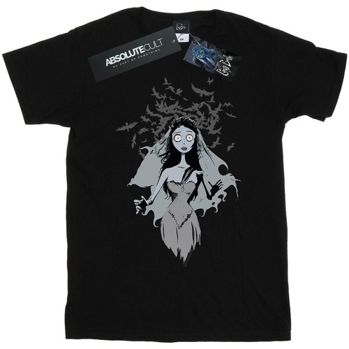 Vêtements Femme T-shirts manches longues Corpse Bride Crow Veil Noir