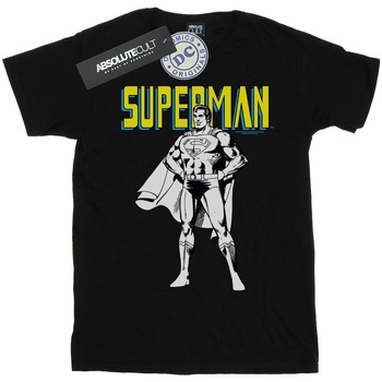 Vêtements Fille T-shirts manches longues Dc Comics Superman Mono Action Pose Noir