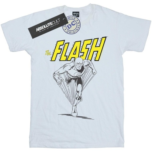 Vêtements Fille T-shirts manches longues Dc Comics The Flash Mono Action Pose Blanc