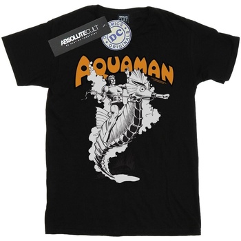 Vêtements Fille T-shirts manches longues Dc Comics Aquaman Mono Action Pose Noir