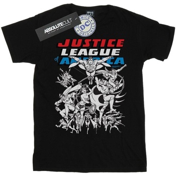 Vêtements Fille T-shirts manches longues Dc Comics Justice League Mono Action Pose Noir
