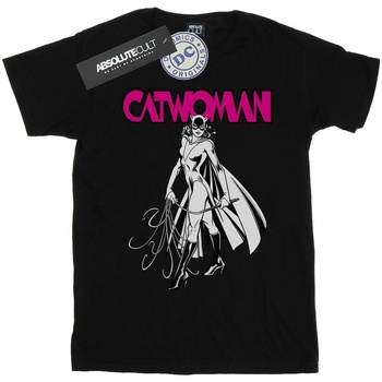 Vêtements Fille T-shirts manches longues Dc Comics Catwoman Whip Noir